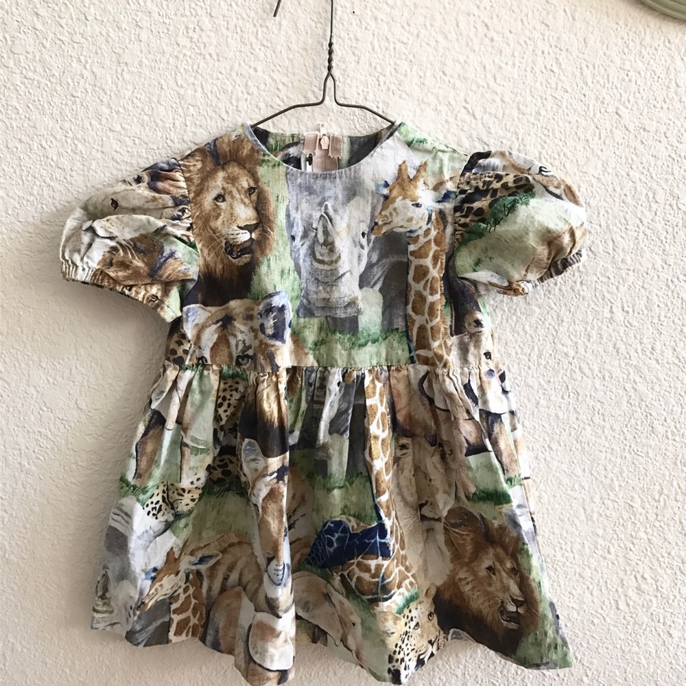 Handmade animal print dress